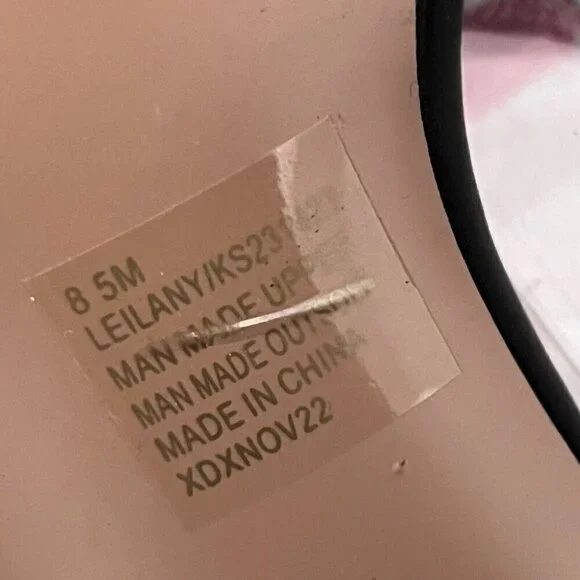 Kensie Leilany Strappy Platform Sandals Black Sz. 8.5M block heels faux leather - Picture 12 of 13